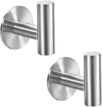 Vuzvuv Adhesive Brushed Nickel SUS304 Stainless Steel Towel Hooks – Heavy Duty by Vuzvuv
