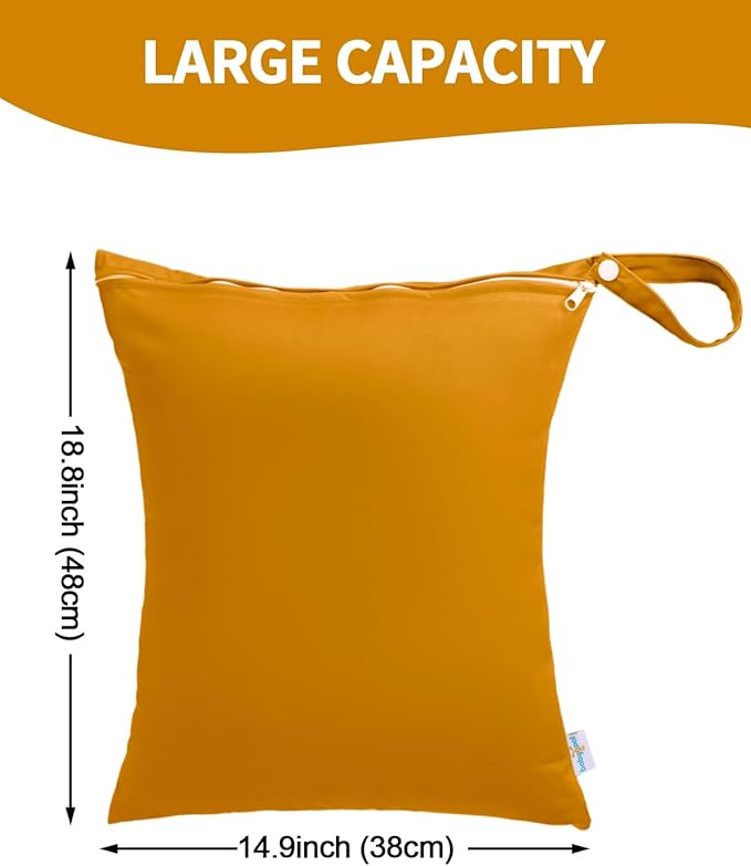 babygoal Travel Laundry Bags 2 Pack, Gym and Swimming-Washable Waterproof Wet - Image 3