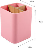 Bamboo Toothbrush Holder for Bathrooms, 3 Slots Toothbrush and Toothpaste - Image 5