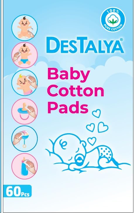 Baby Cotton Pads for Diaper Change by Destalya | 360 Count | Soft Large | - Image 2