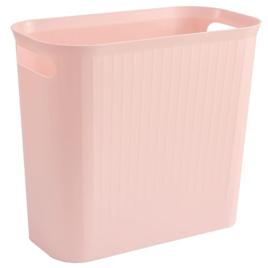 rejomiik Small Trash Can, 3.5 Gallon Garbage Can Slim Waste Basket Plastic by rejomiik