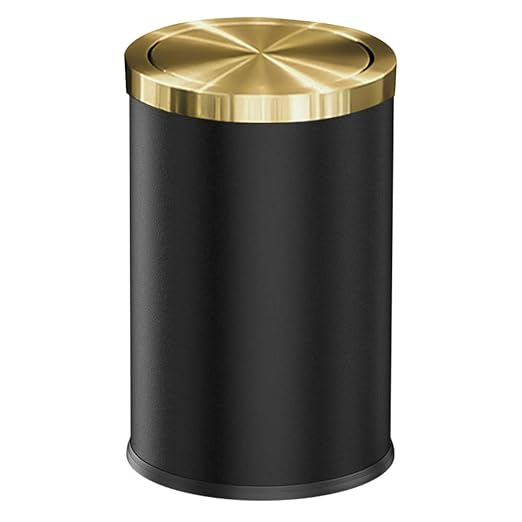 9L/2.4GAL Black Bathroom Trash Can, Garbage cans by LEASYLIFE