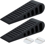 JQK Rubber Door Stopper Wedge, Wooden Floor, DSB61-BK-P2 by Homeimprovement