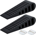 JQK Rubber Door Stopper Wedge, Wooden Floor, DSB61-BK-P9 by Homeimprovement