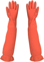 Household Arms Length Rubber Latex Cleaning Long Glove Reusable Kitchen Natural by SYROVIA