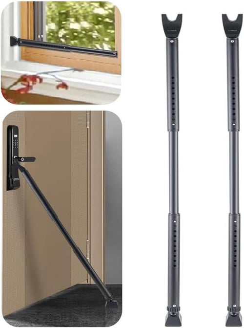 2 Pack 2-in-1 Door Security Bar & Sliding Patio Door Stopper Security Jammer by Prosecurloc