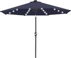 ABCCANOPY Durable Solar Led Patio Umbrellas with 32LED Lights 11FT (Deep Blue) by ABCCANOPY