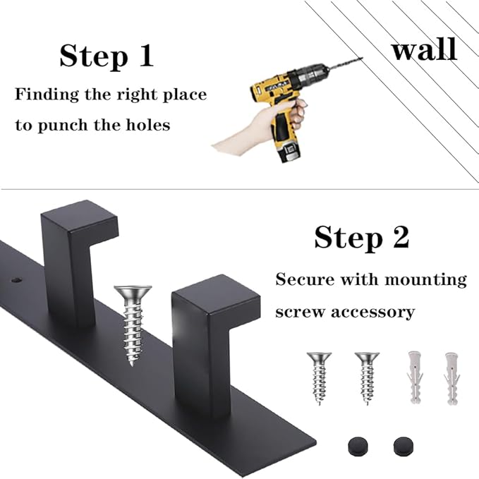Coat Rack, Heavy Duty Stainless Steel 9 Tri Coat Hook Hanger, Wall Mounted Wall - Image 6