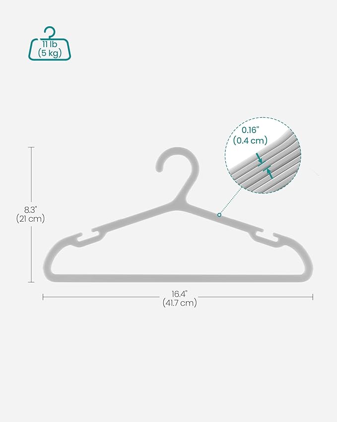 SONGMICS Clothes Hangers, Plastic Hangers, - Image 5