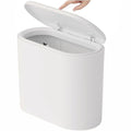 Yieach White 3.17 Gallon Slim Small Bathroom Trash Can by Yieach