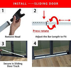 2 Pack 2-in-1 Door Security Bar & Sliding Patio 28″ Door Stopper Security - Image 7
