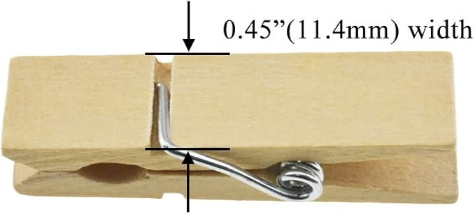 HAHIYO Wooden Clothes Pins Clothespins Wide Do NOT Fall Apart 1.77 inches - Image 3