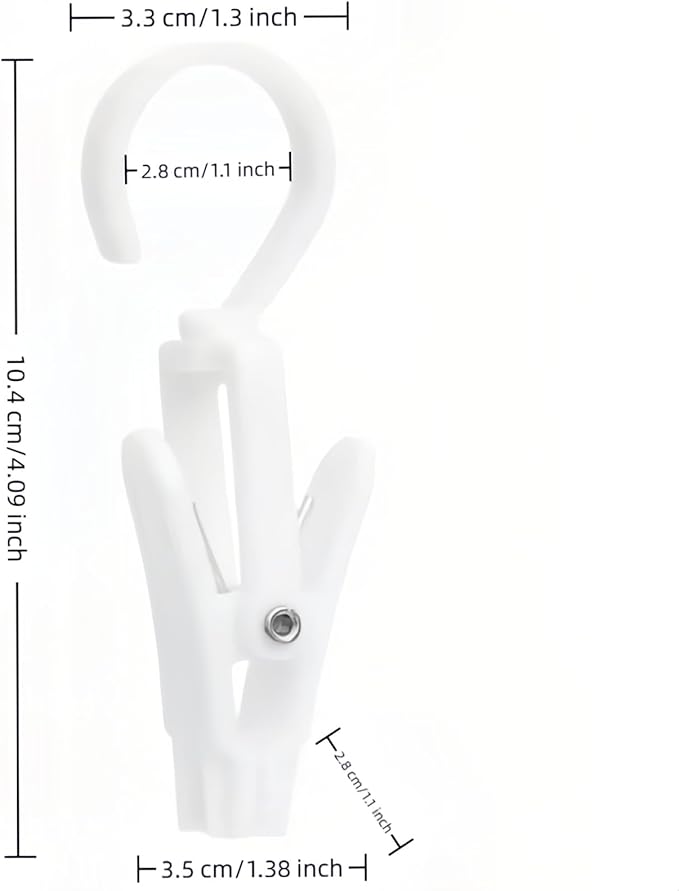 10-Pack Heavy Duty Swivel Clothes Pins - Image 2