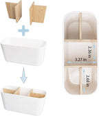 Toothbrush Holders for Bathrooms, Bamboo Tooth Brush Holder - Image 4