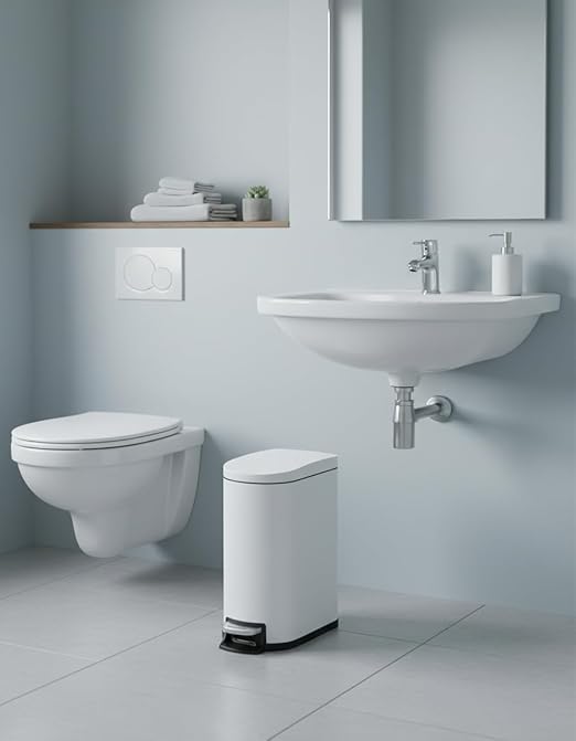 Garvee 2.6 Gallon / 10L Metal Bathroom Trash Can - Image 7