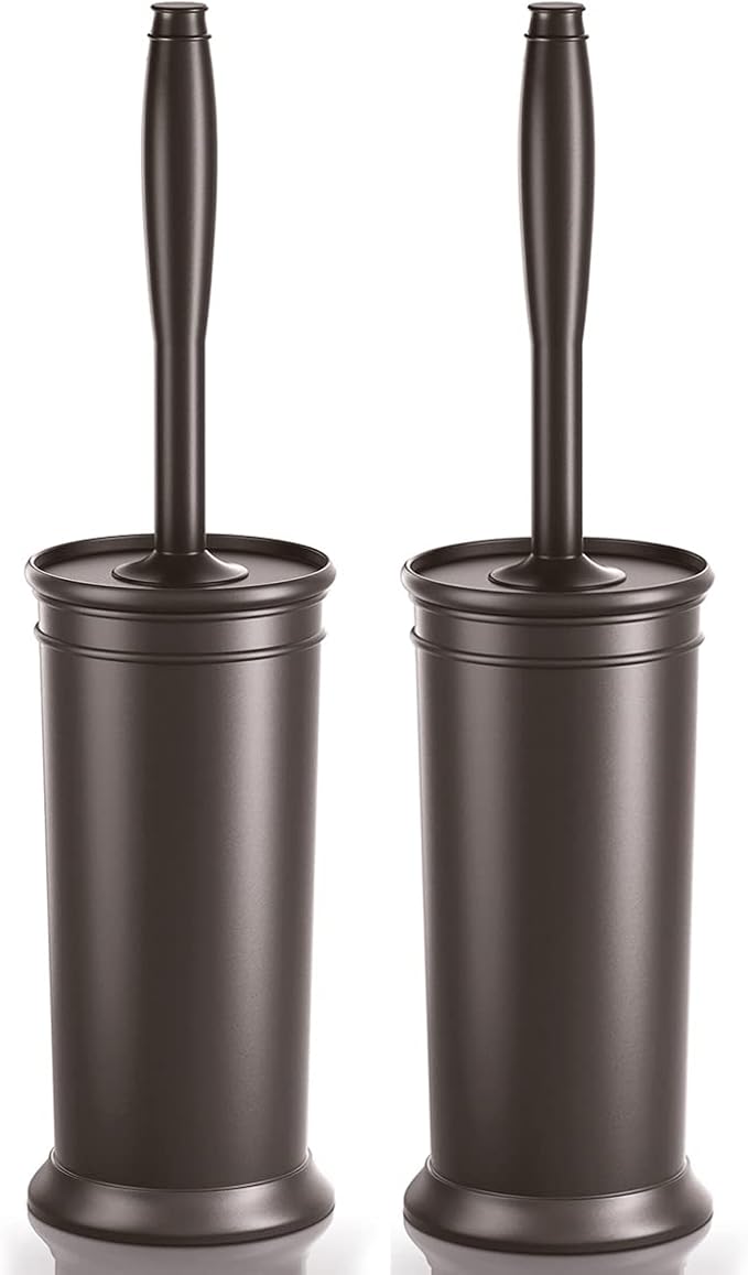 Toilet Brush and Holder 2 Pack, Toilet Bowl Brush by UPTRONIC