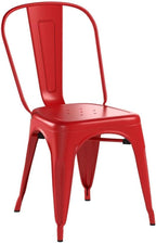 FDW Metal Dining Chairs Set of 4 Indoor Outdoor Chairs Patio Chairs Kitchen Metal Chairs 18 Inch Seat Height Restaurant Stackable Chair Tolix Side 330LBS Weight Capacity - Image 5