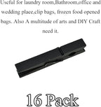 HAHIYO Black Wooden Clothes Pins Clothespins Wide Do NOT Fall Apart 2.87 inches - Image 5