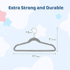 Smartor Premium 11 Inch Baby Hangers 50 Pack, Non Slip, Space Saving Felt - Image 7