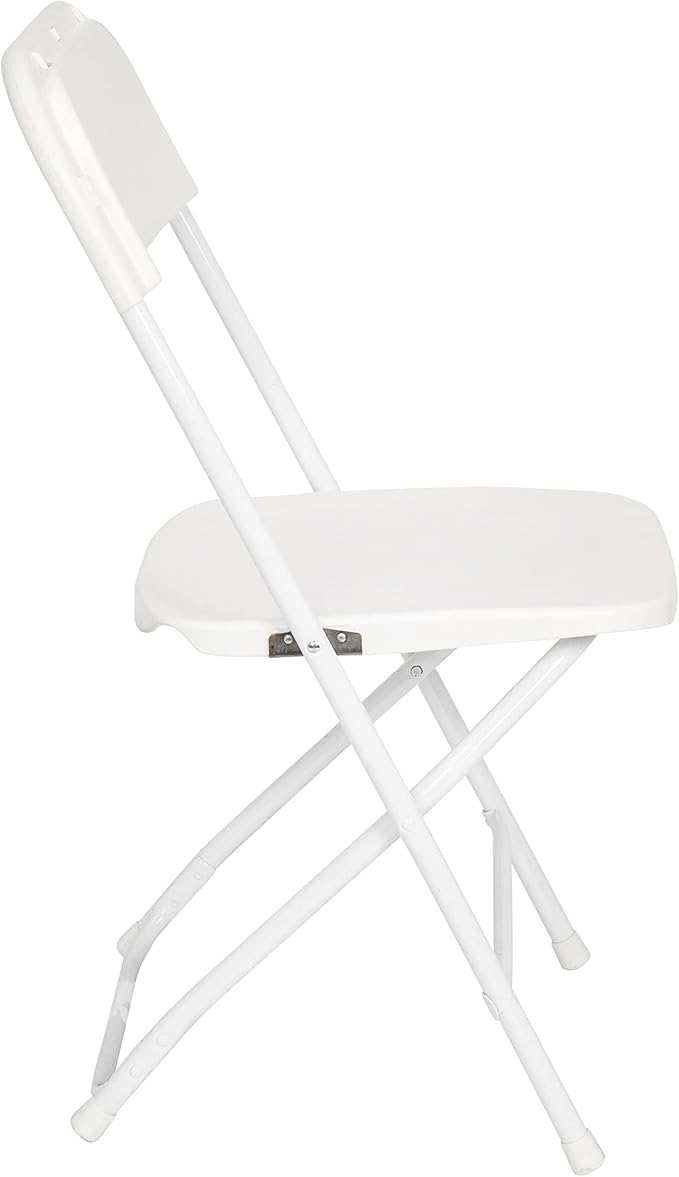 Flash Furniture Hercules Series Big & Tall Stackable Plastic Folding Chairs, Extra Wide Commercial Event Seats, Set of 4, White - Image 14