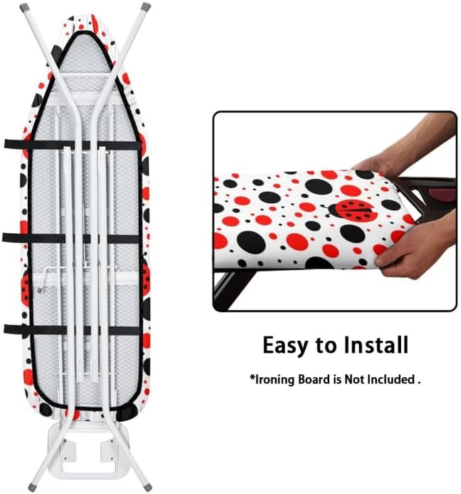 Cartoon Ladybug Ironing Board Cover 15x54 Inch Cute Lady Bug Iron Board Cover - Image 5