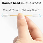 1000 Count Organic Bamboo Cotton Swabs - Image 3