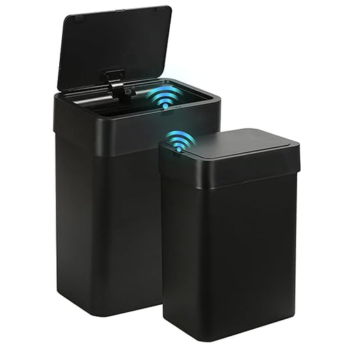 2 Pack Bathroom Trash Can with Lid by SYNCVIBE