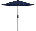 AreShark 7.5FT Patio Umbrella Table Market Umbrella with 6 Sturdy Ribs, Button Tilt/Crank Heavy-Duty Round Outdoor Umbrellas for Garden, Deck, Backyard,and Pool, Navy by Unknown