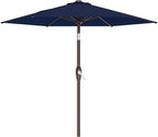 AreShark 7.5FT Patio Umbrella Table Market Umbrella with 6 Sturdy Ribs, Button Tilt/Crank Heavy-Duty Round Outdoor Umbrellas for Garden, Deck, Backyard,and Pool, Navy by Unknown