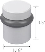 Design House Modern Cylindrical Door Stop – White Floor Rubber Bumper - Image 9