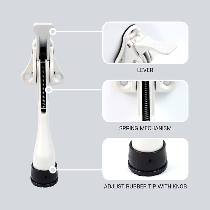 One Touch Kickdown Door Stopper, Door Holder, Heavy Duty Door Stops, Bottom of - Image 7