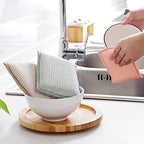 JEBBLAS 8Pack Bamboo Natural Kitchen Sponges Dish Sponge Cleaning Sponge Heavy - Image 6