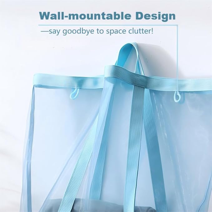 Mesh Bag with Handles, Collapsible Laundry Basket, Foldable Laundry Bag - Image 4