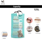 WOOHA 125L Large laundry basket, Collapsible laundry hamper, Tall Clothes - Image 6
