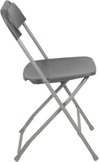 Flash Furniture Hercules Series Plastic Folding Chair - Grey - 4 Pack 650LB Weight Capacity Comfortable Event Chair-Lightweight Folding Chair - Image 12