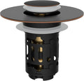 Hibbent Upgraded 3 in 1 Bathroom Sink Drain Strainer, Universal Pop Up Stopper by Hibbent
