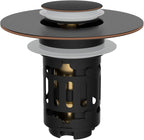 Hibbent Upgraded 3 in 1 Bathroom Sink Drain Strainer, Universal Pop Up Stopper by Hibbent
