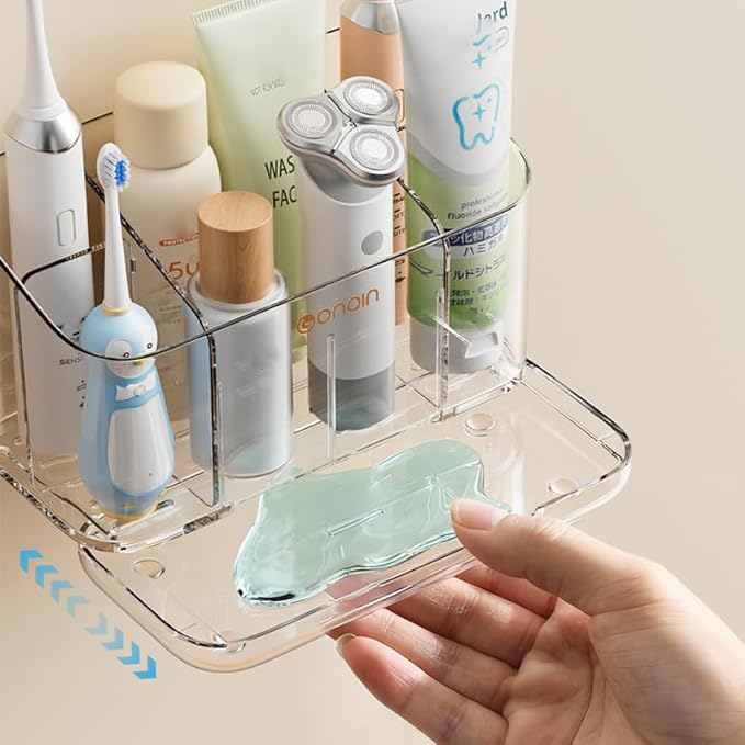 Toothbrush Holder for Bathroom Wall Mounted, 5 Slots Acrylic Toothbrush and - Image 7