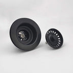 3-1/2 Inch Polymer Black Sink Drain Assembly - Image 2
