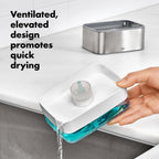 OXO Good Grips Stainless Steel Soap Dispensing Sponge Holder - Image 8