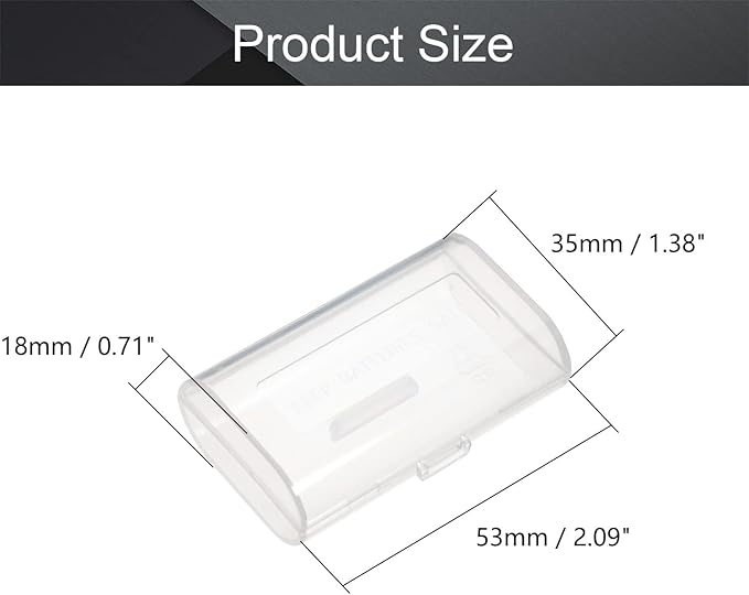 Fielect 2 x AA Battery Storage Case Holder Organizer Box Transparent 5Pcs - Image 2
