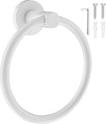 SetSail Towel Holder for Bathroom Wall Screw-in White Towel Ring Stainless by SetSail