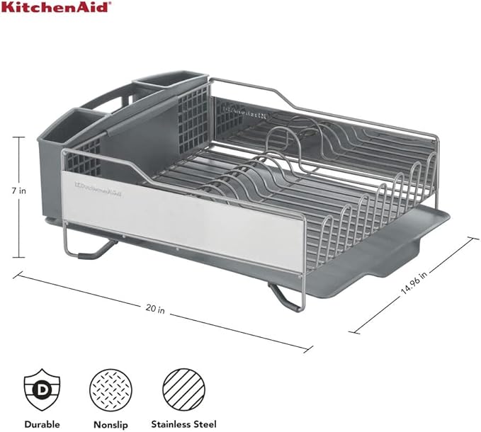 KitchenAid Large Capacity Full Size Rust Resistant Dish Rack - Image 2