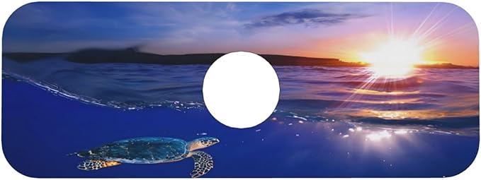 Sea turtle Kitchen sink faucet pad, strong water absorption, anti slip - Image 9