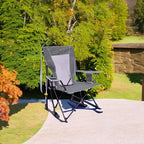 GCI Outdoor Comfort Pro Rocker Outdoor Rocking Chair with Beverage Holder - Image 2