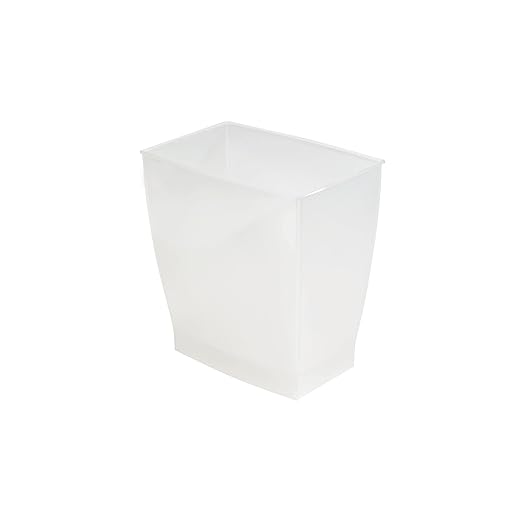 iDesign Small Plastic Bathroom Trash Can, Slim Rectangle Garbage Bin - Image 8