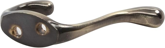 Rok Hardware Heavy Duty Dual Coat Hook, Antique Brass, 10 Pack ROKCH101AB - Image 3