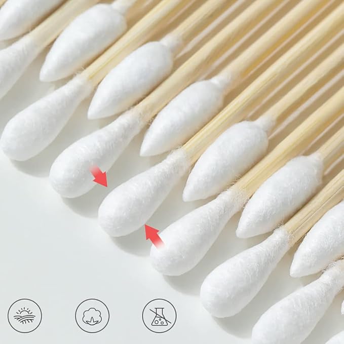 1000 Count Organic Bamboo Cotton Swabs - Image 8