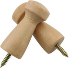 ZCZQC 8pcs Screw-on Coat Hanging Hook Wooden Coat Hooks Shaker Pegs Towel Hook - Image 2