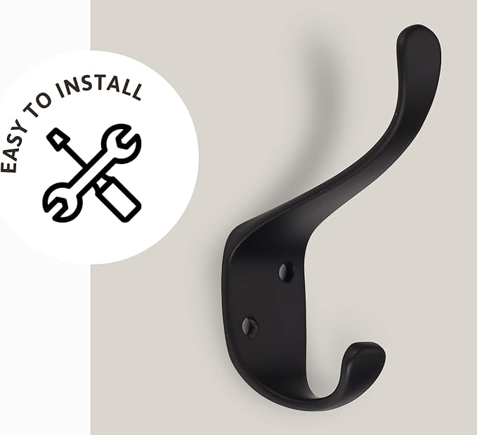 Ambipolar 10-Pack Elegant Coat Hooks Wall Mounted, Decorative Heavy Duty Double - Image 5